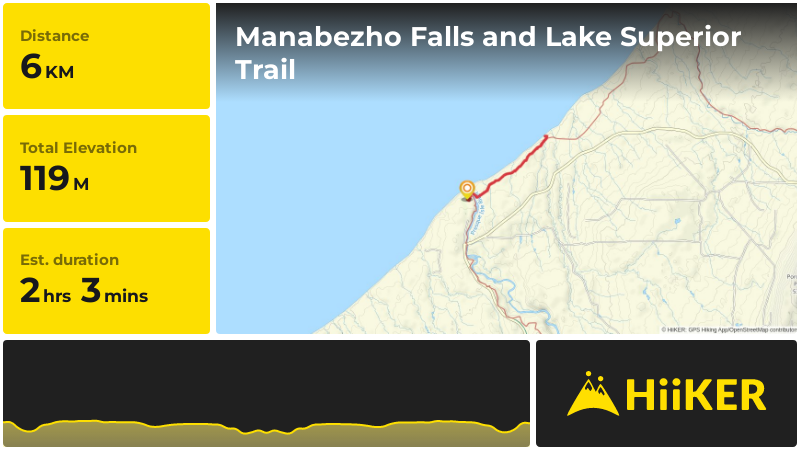 Manabezho Falls and Lake Superior Trail | Gogebic County | Michigan