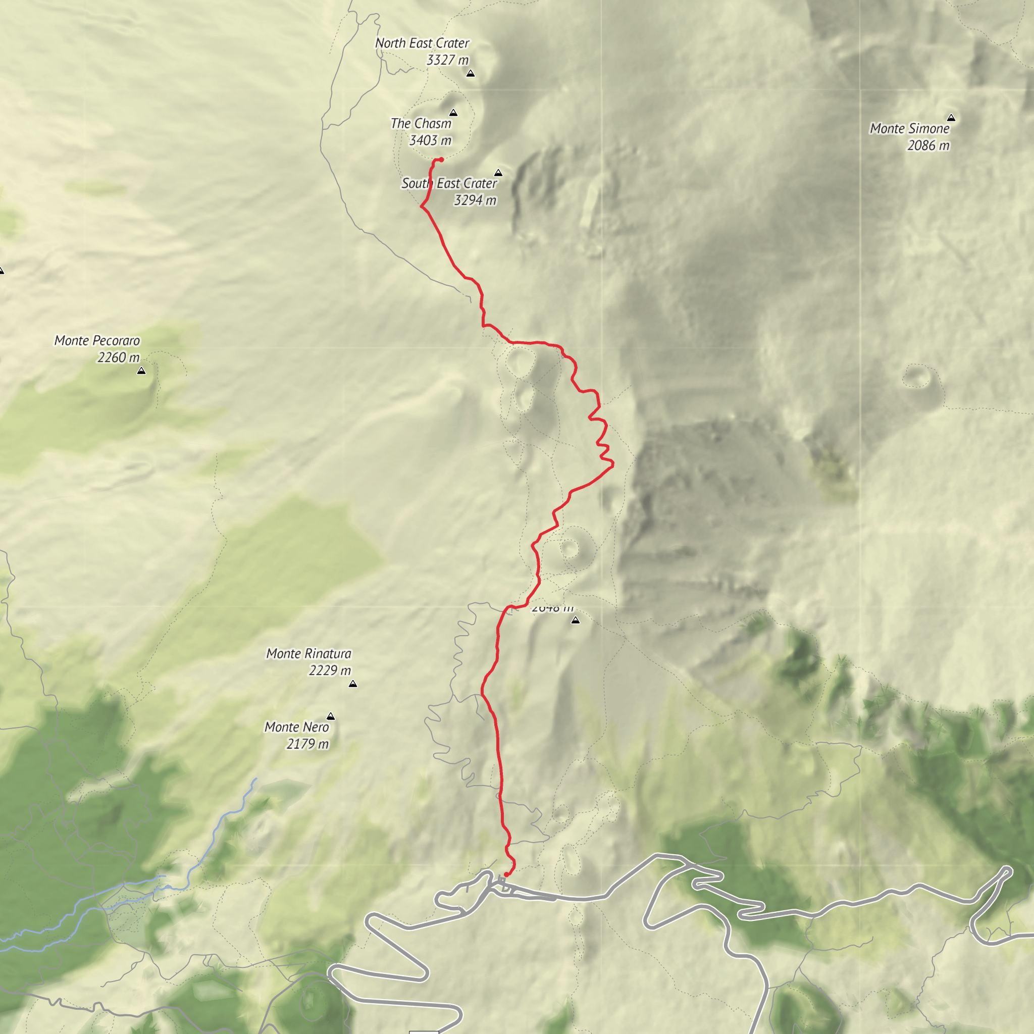 Mount Etna mobile static map