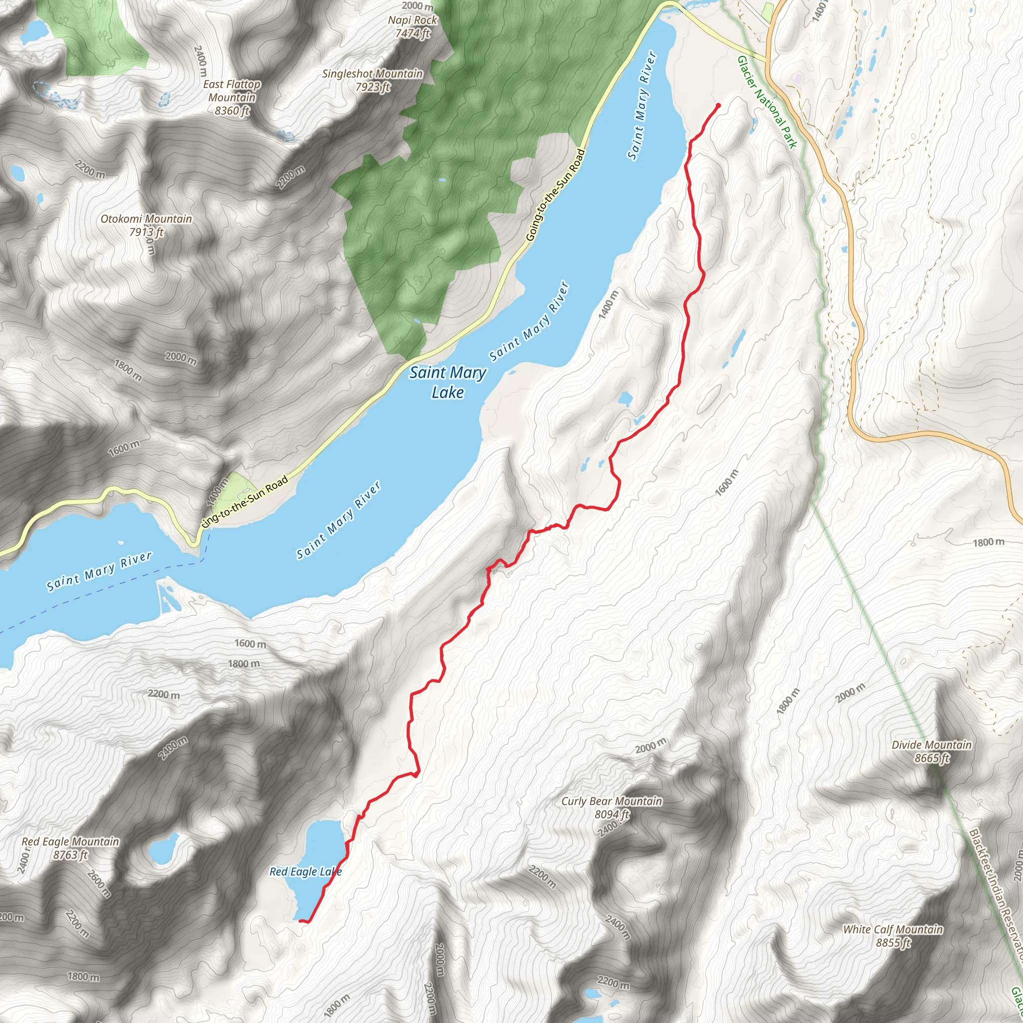 Red Eagle Lake mobile static map