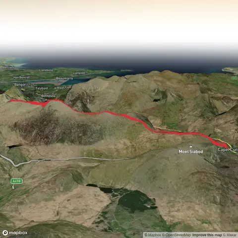 Glyders from Capel Curig via Snowdonia Slate Trail