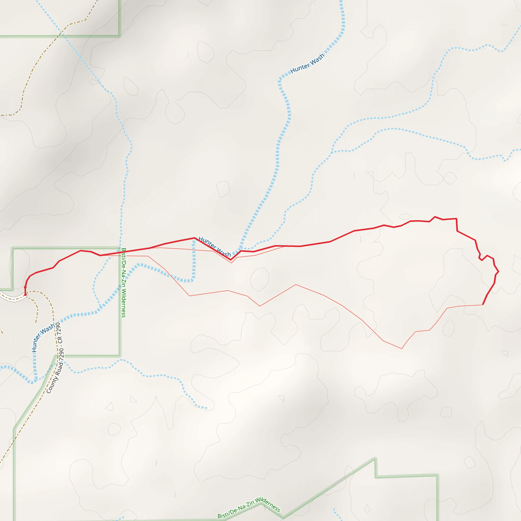 Walk along Hunter Wash mobile static map