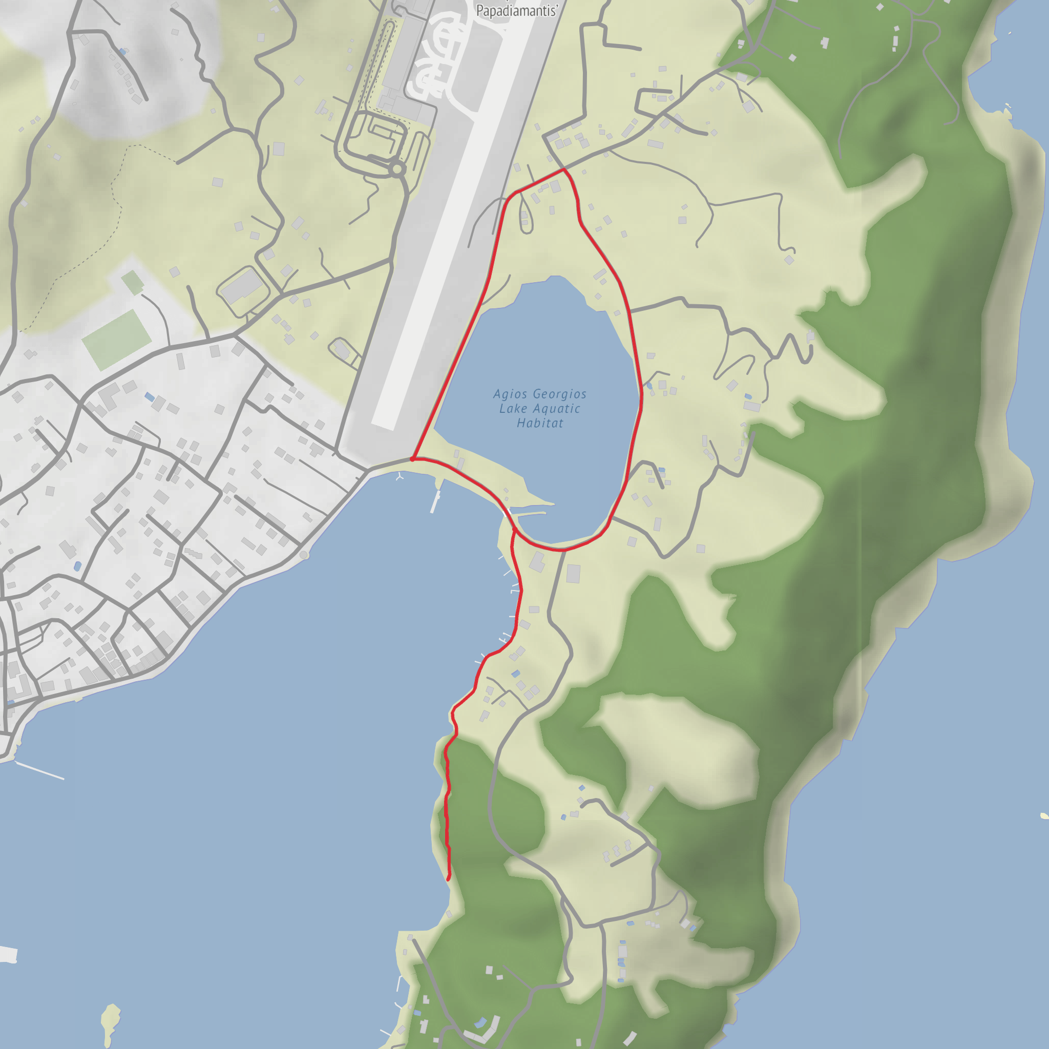 Skiathos Trail - Lake and Sea Loop mobile static map