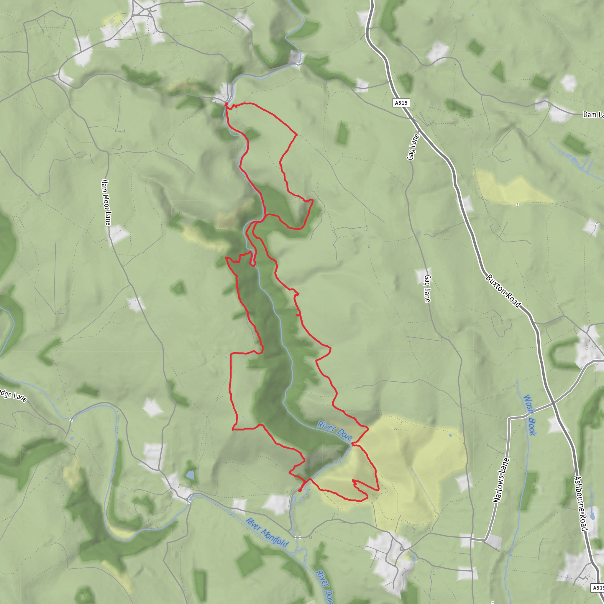 Dovedale's Three Peaks mobile static map