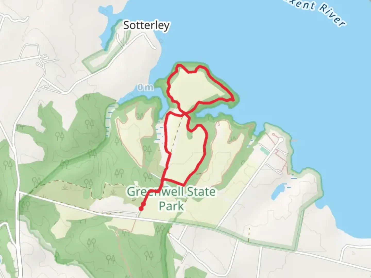 An image depicting the trail Blue Trail Loop and its surrounding area.