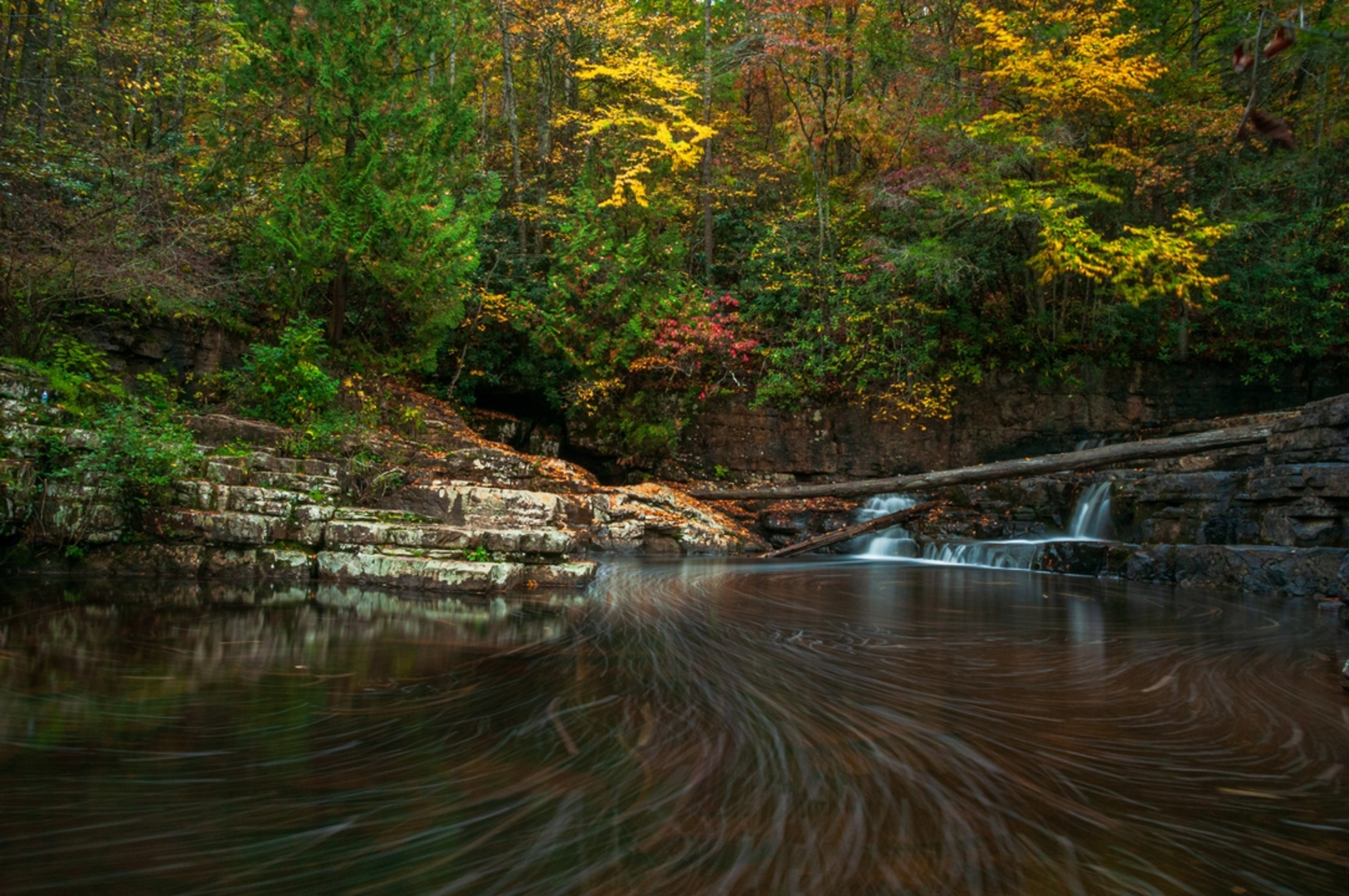 An image depicting the trail Dismal Falls Trail and its surrounding area.
