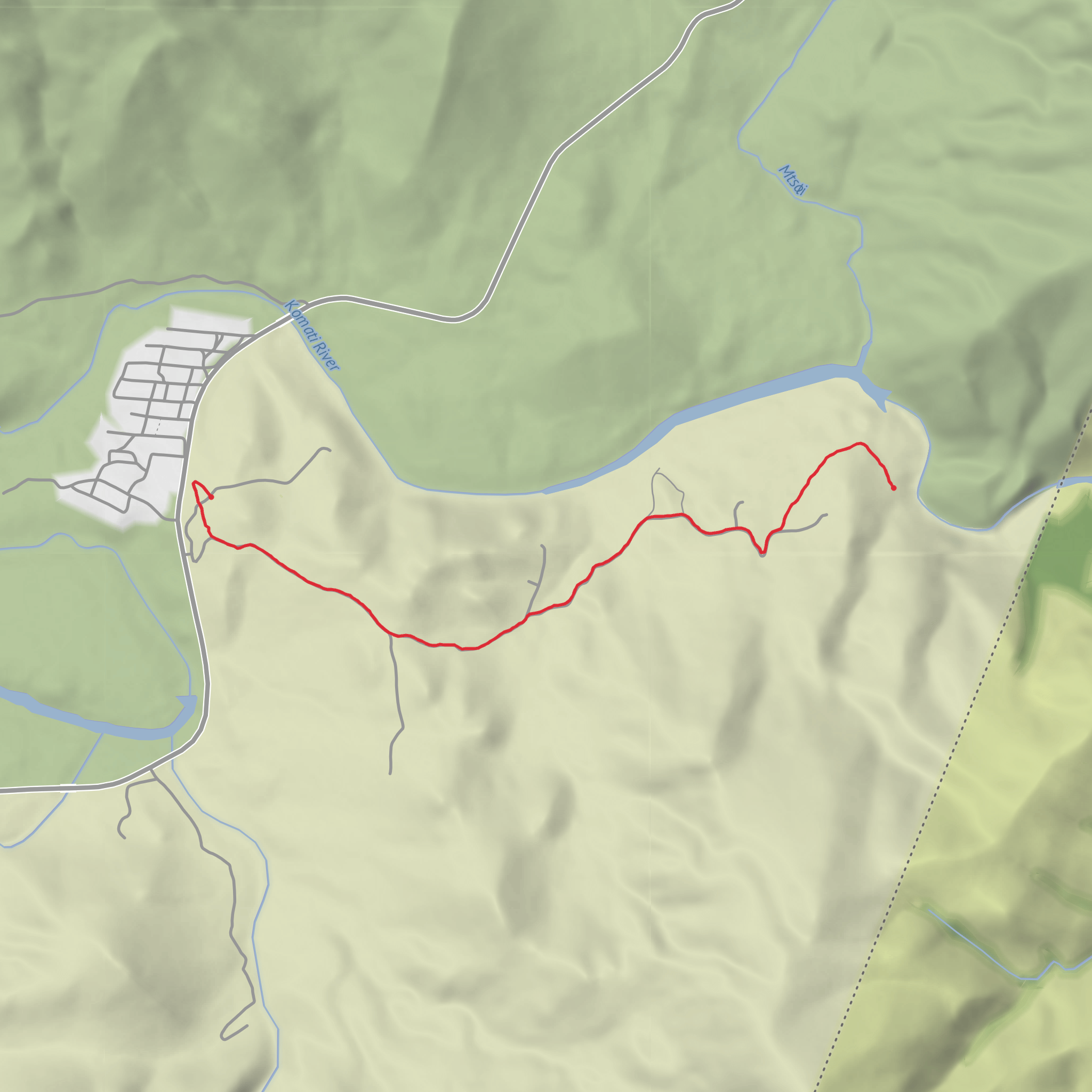 Hike from Ekulindeni mobile static map