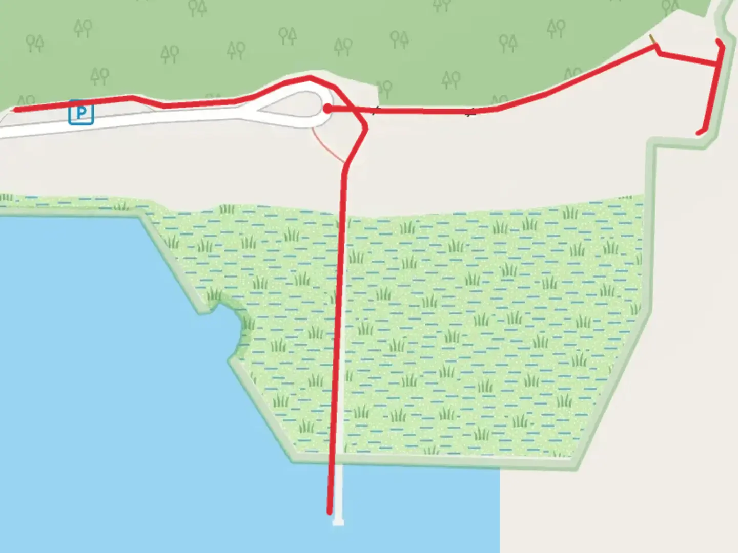 An image depicting the trail St Martin's Neck Road and its surrounding area.