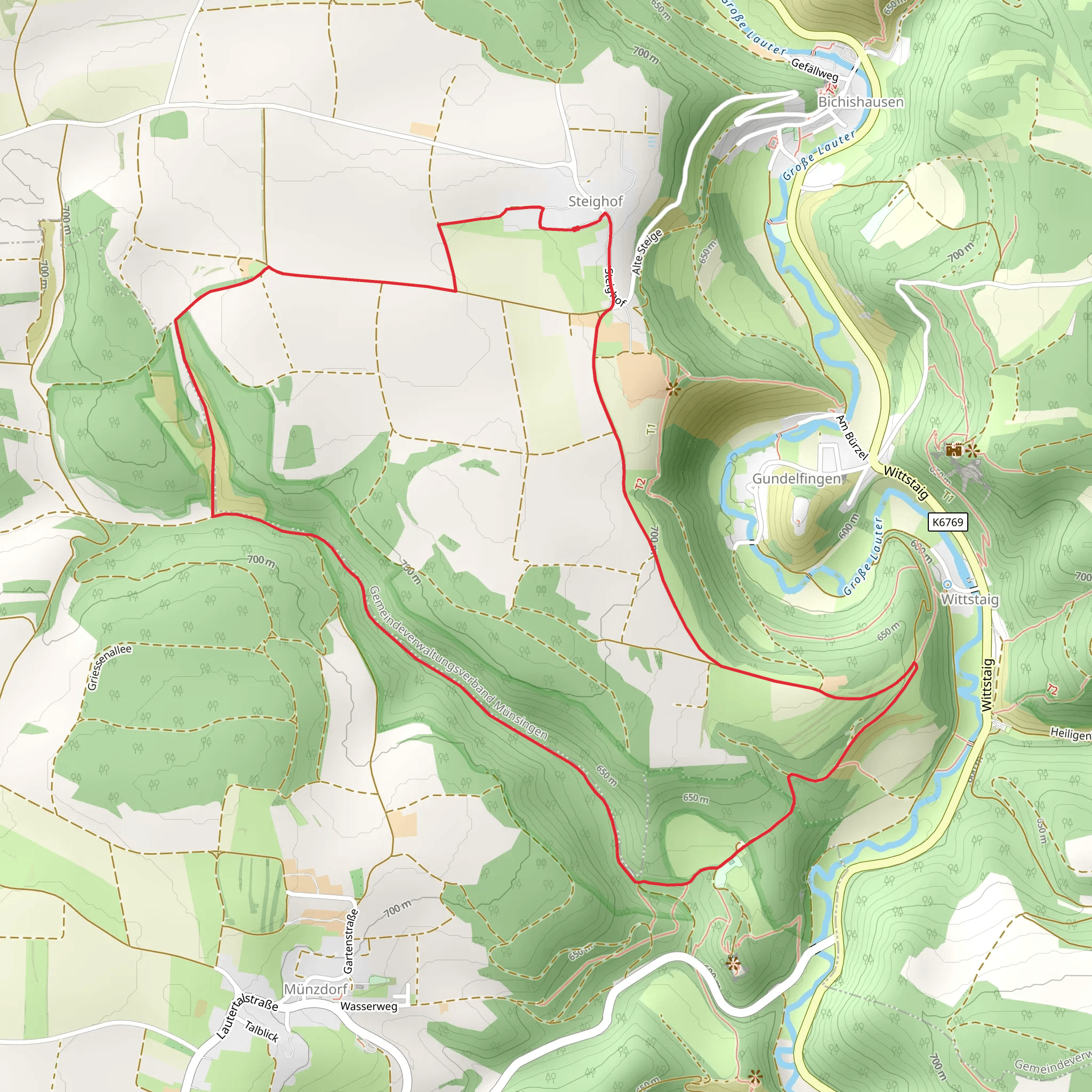 Steighof Loop mobile static map