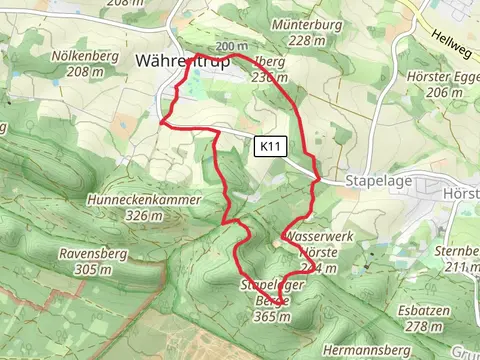 Währentrup and Stapelager Berge Loop