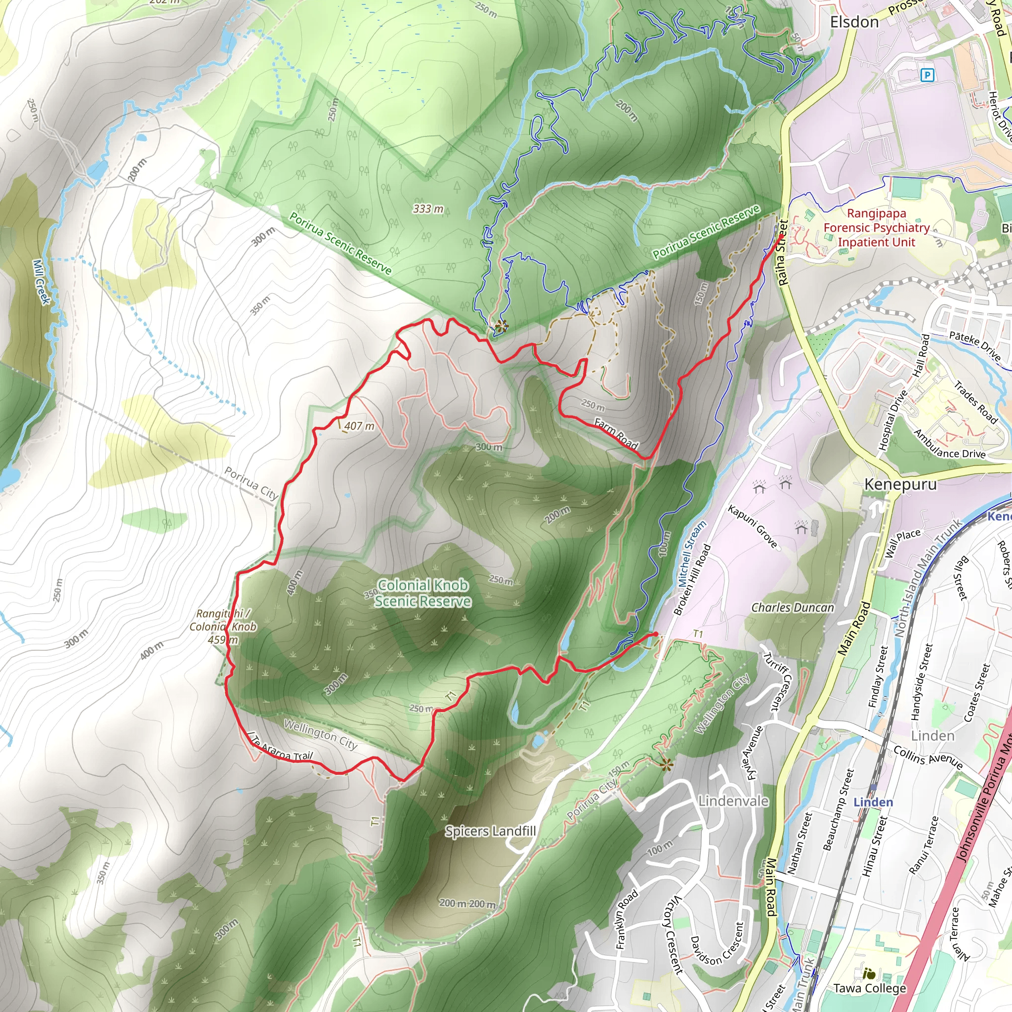 Rangituhi - Colonial Knob Walk mobile static map