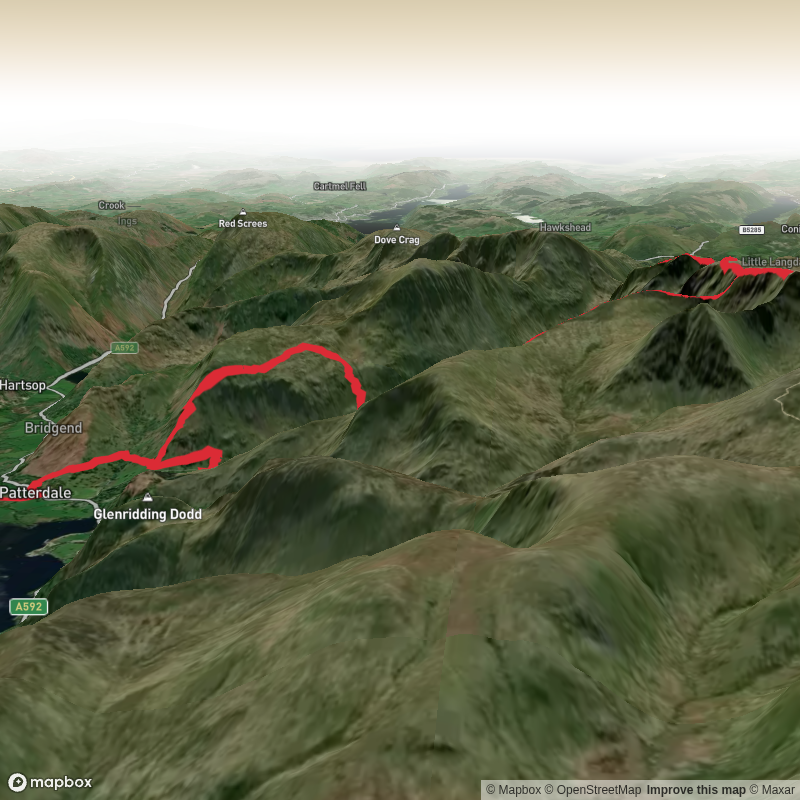 Patterdale - Helvellyn StridingEdge - Dollywaggon Pike - Grisdale Tarn and Zigazg path overlooking Grisdale Valley