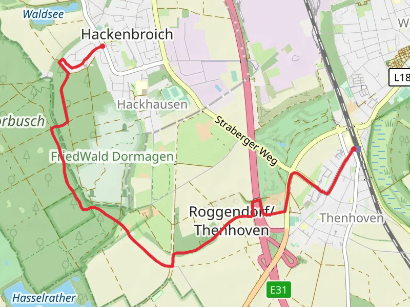 Hackenbroich to Roggendor