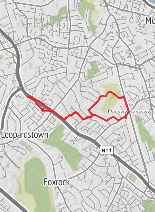 Hike from Dublin mobile static map