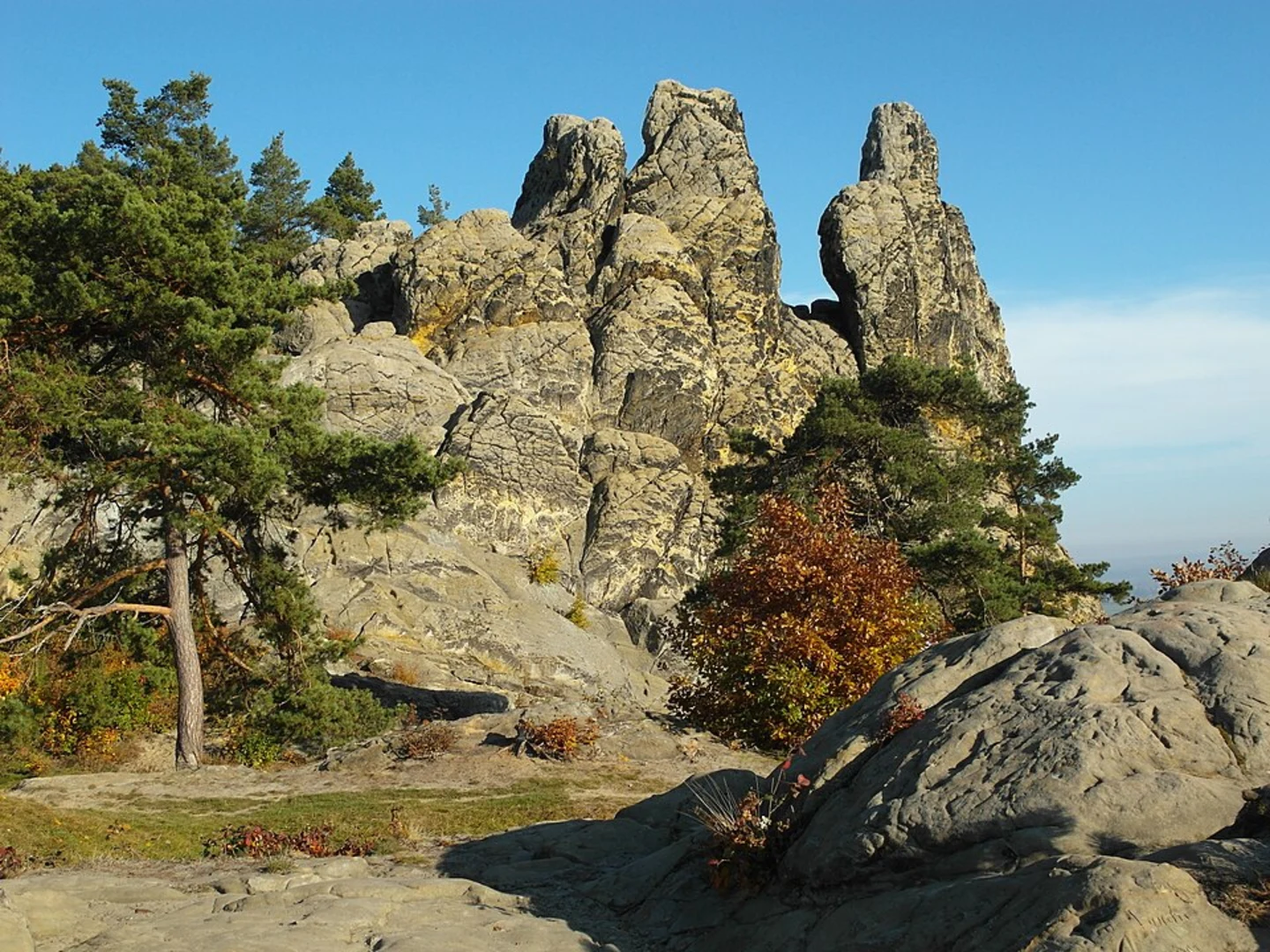 An image depicting the trail Schulberg via Harzer Klosterwanderweg and its surrounding area.