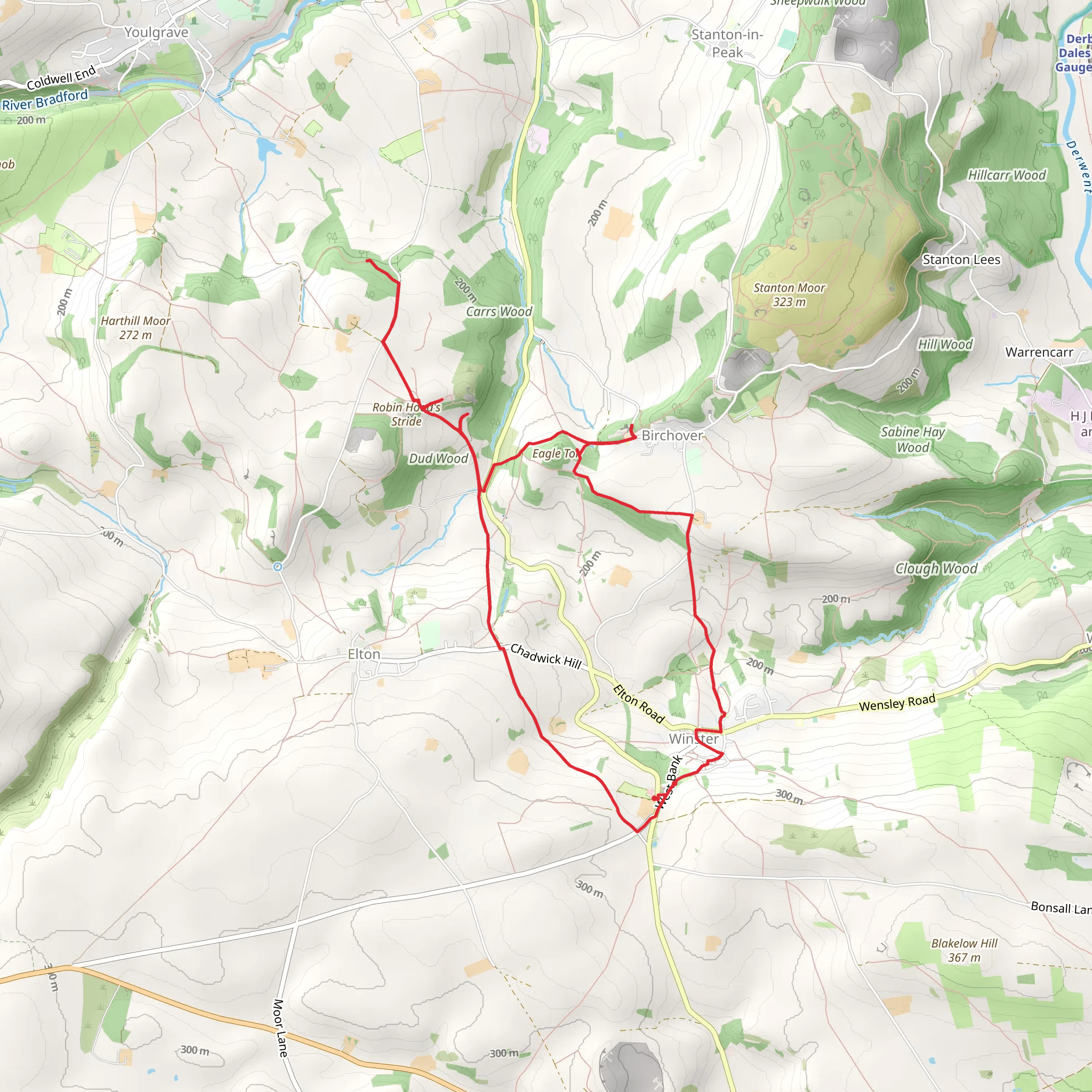 Alternstive Robin Hoods Stride and Rowtor Rocks Slter mobile static map