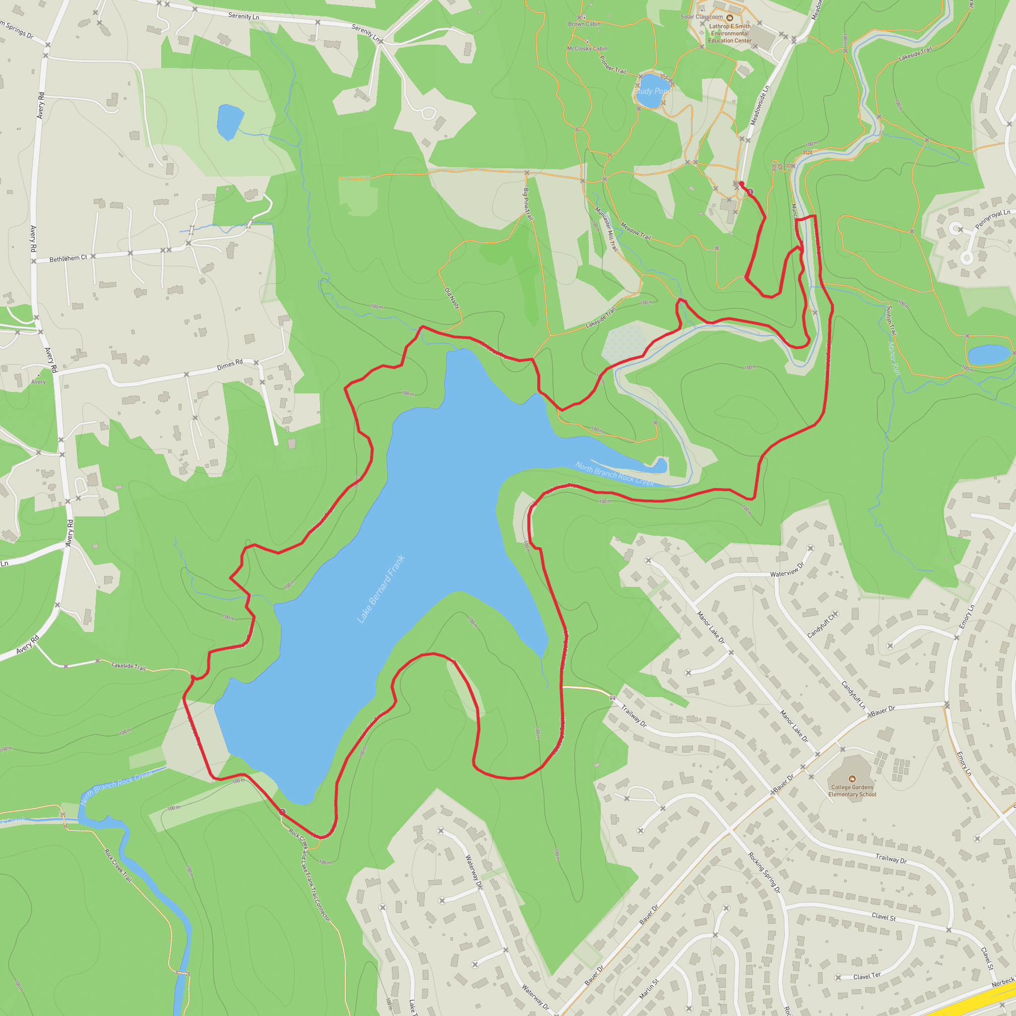 Lake Frank Loop mobile static map