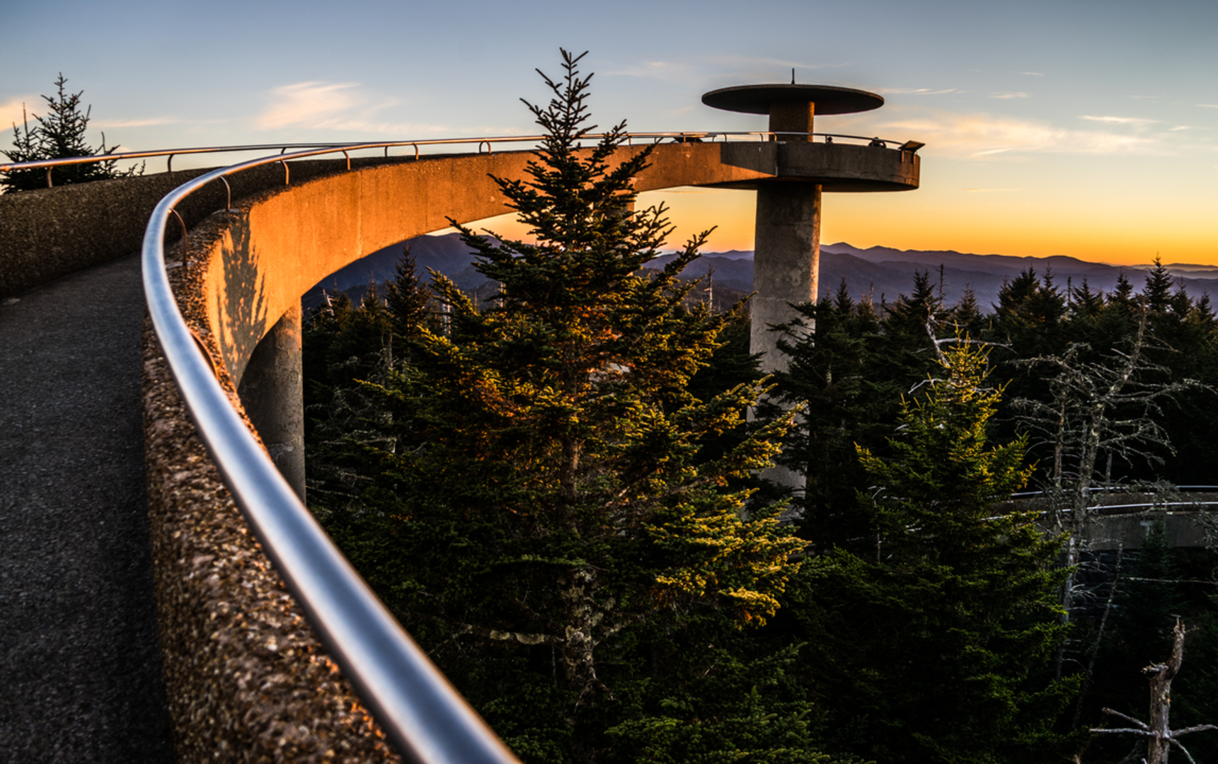 An image depicting the trail Clingmans Dome Bypass Trail and its surrounding area.