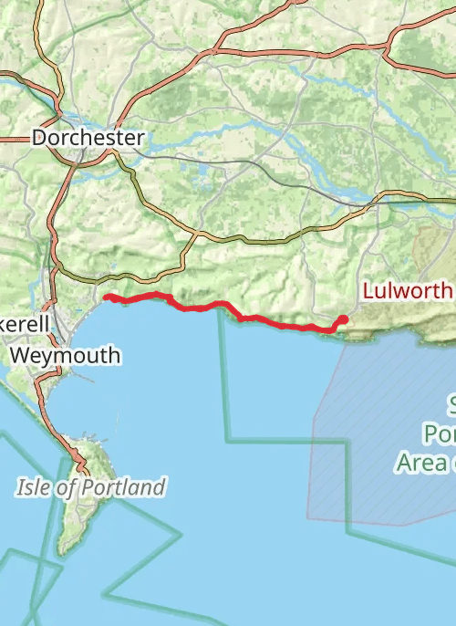 Purbeck Hike mobile static map