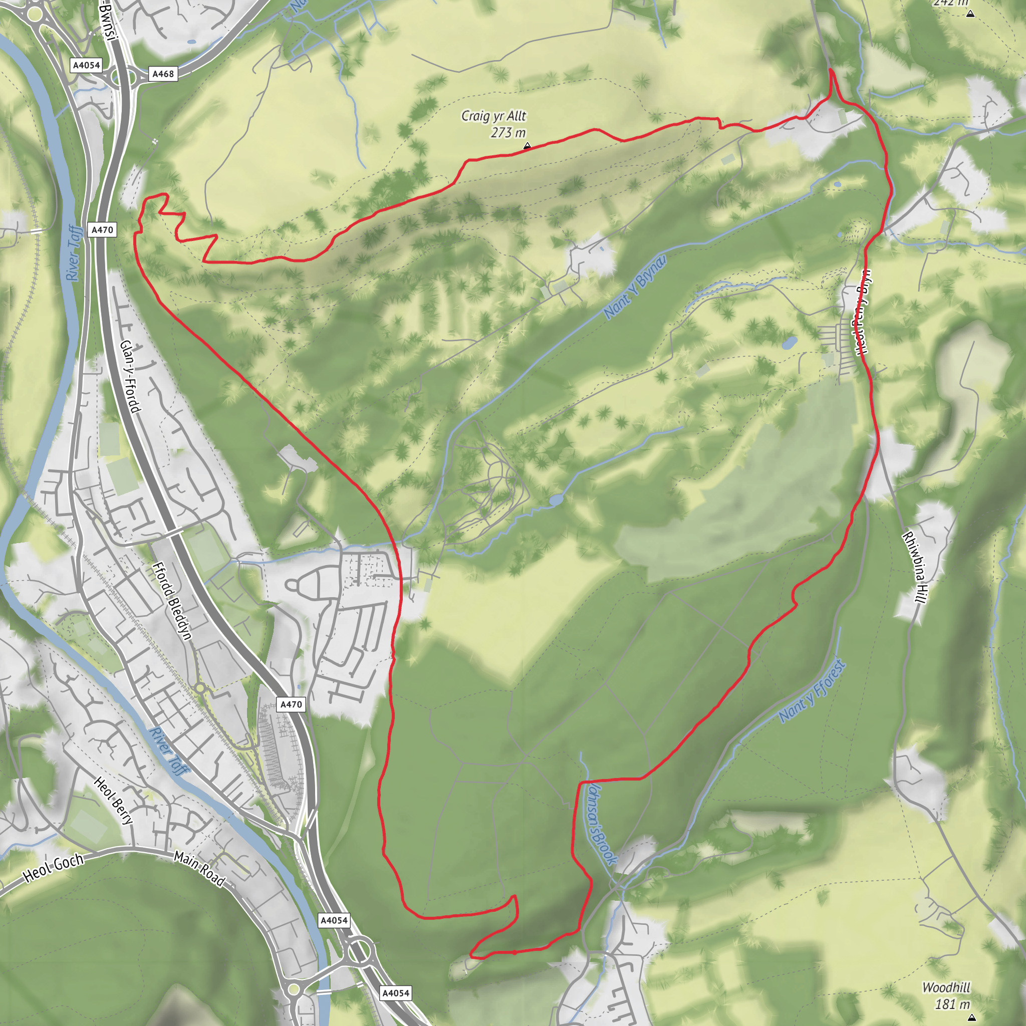 Forest Fawr and Craig Yr Allt mobile static map