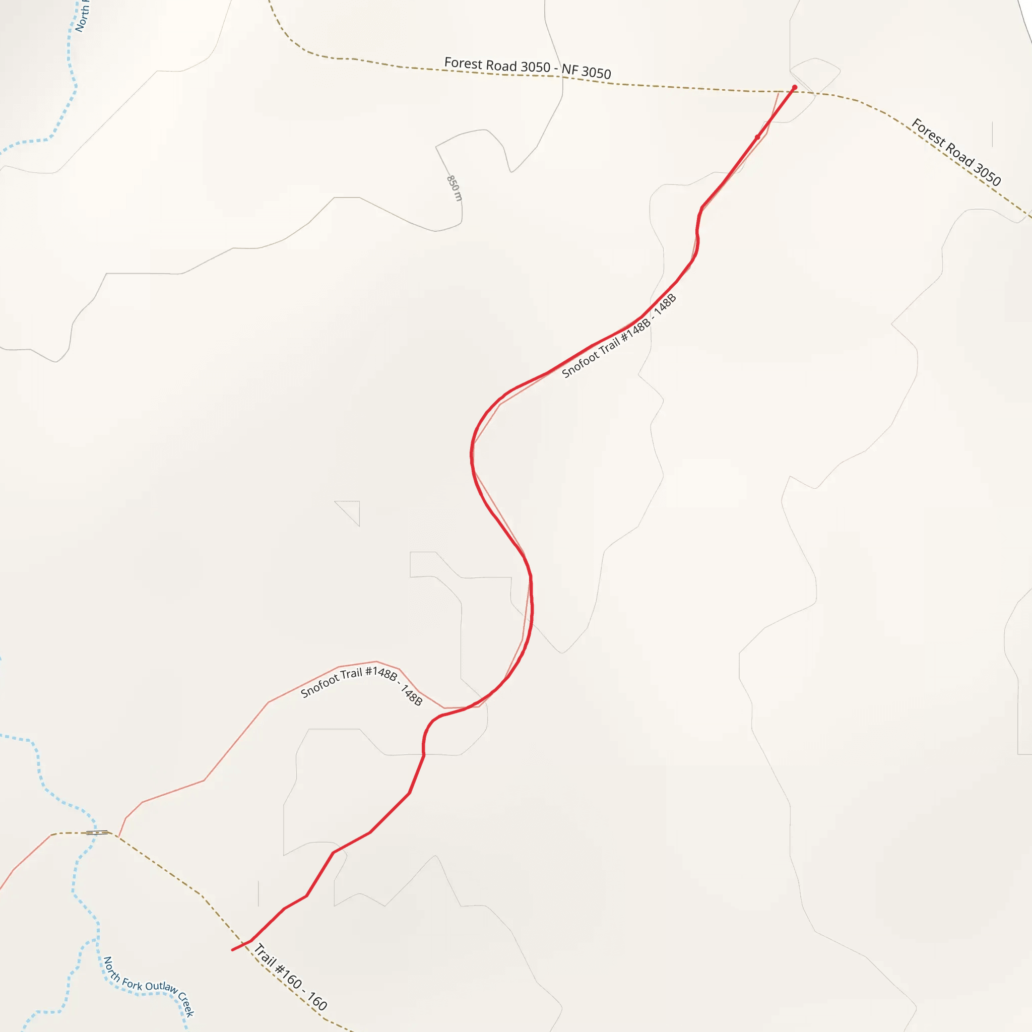 Winding Trail mobile static map