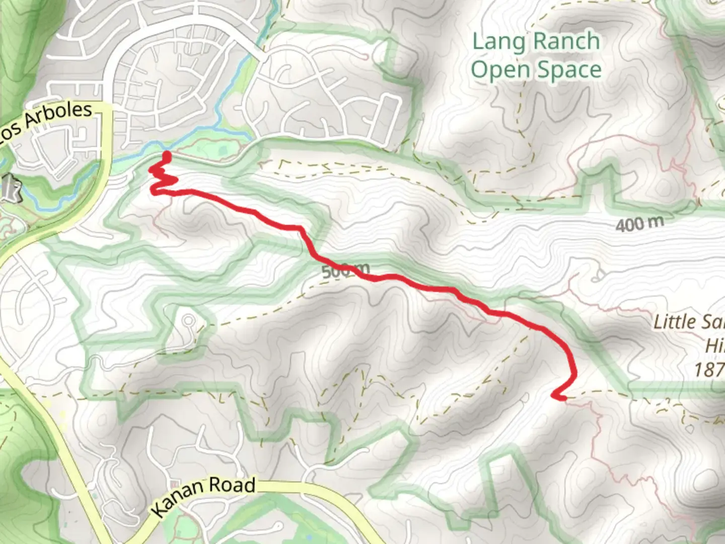An image depicting the trail Oakbrook Vista Trail and its surrounding area.