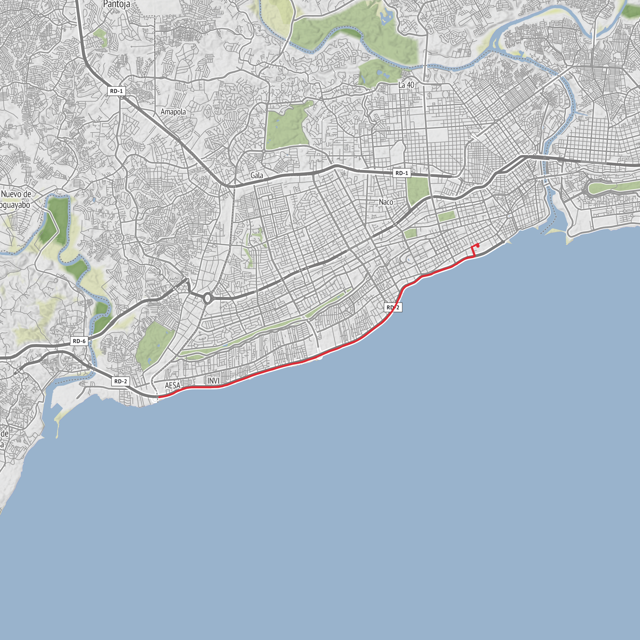 Rollerblades Route SDQ mobile static map
