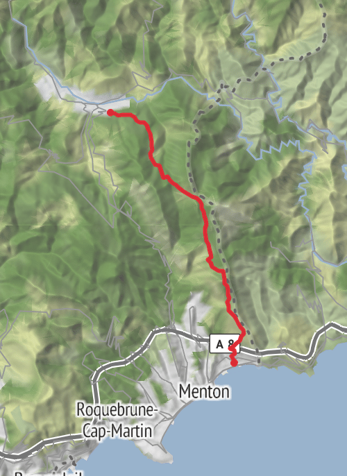 Hike on Hike from Sospel mobile static map