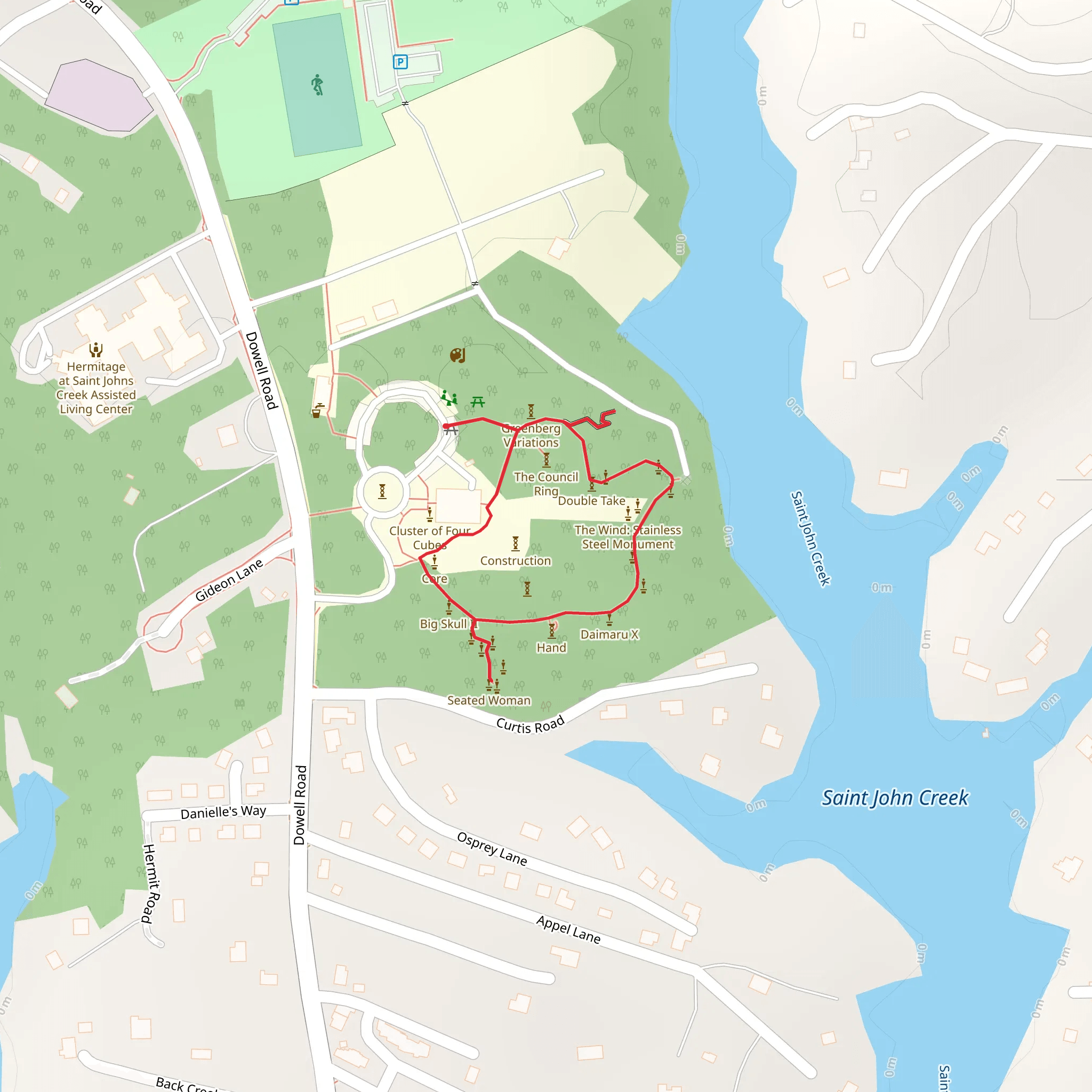 Saint John Creek Overlook Loop mobile static map
