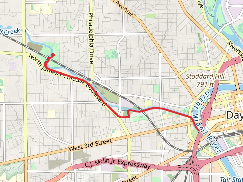 Wolf Creek Trail from Wesleyan Metropark