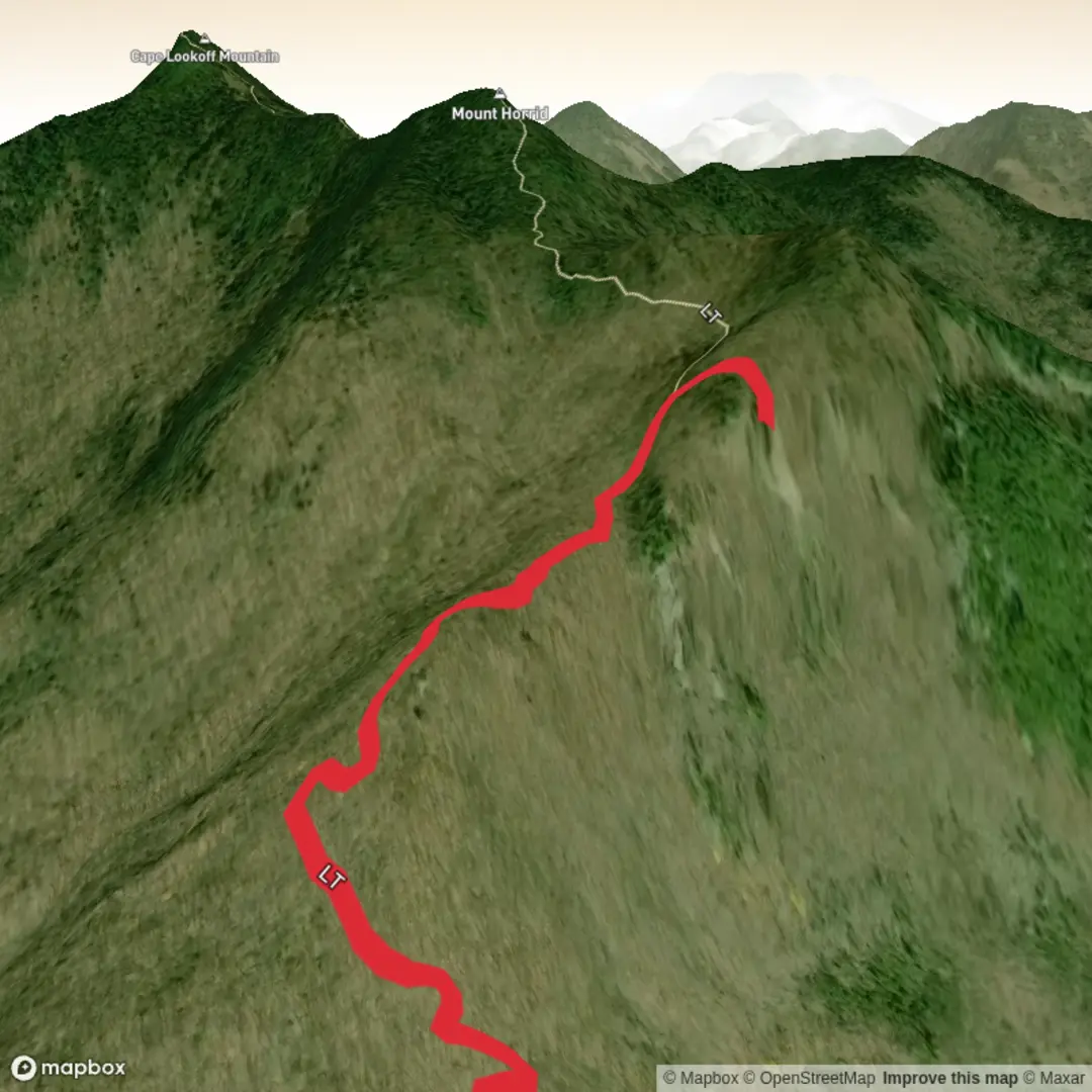An image depicting the trail Great Cliff via Vermont Long Trail and its surrounding area.