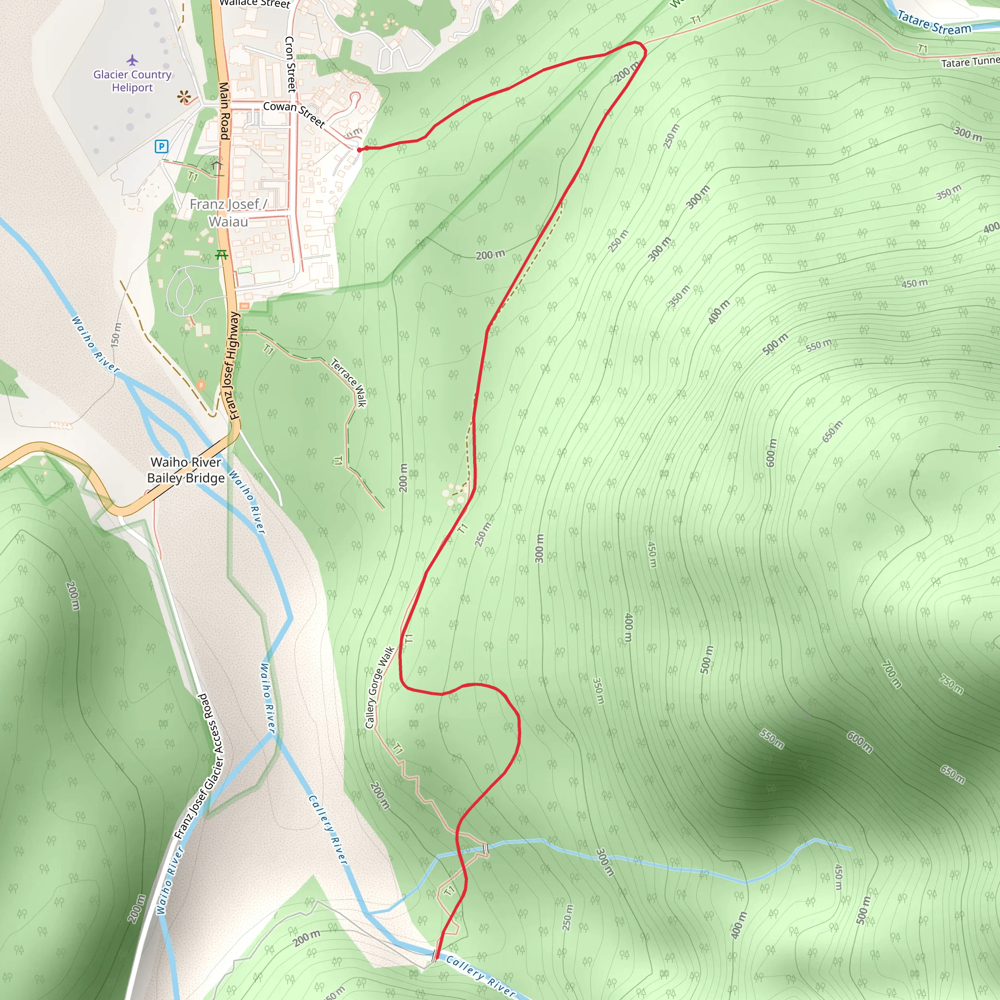 Callery Gorge Walk mobile static map