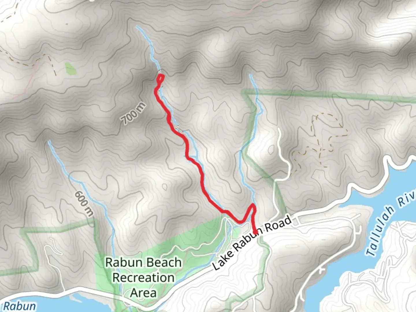 An image depicting the trail Angel Falls and its surrounding area.