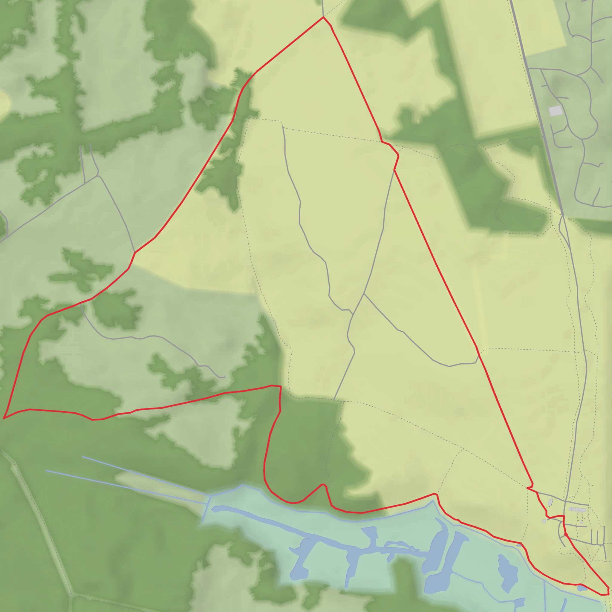 Docwra's Ditch and Dunwich Heath Loop mobile static map