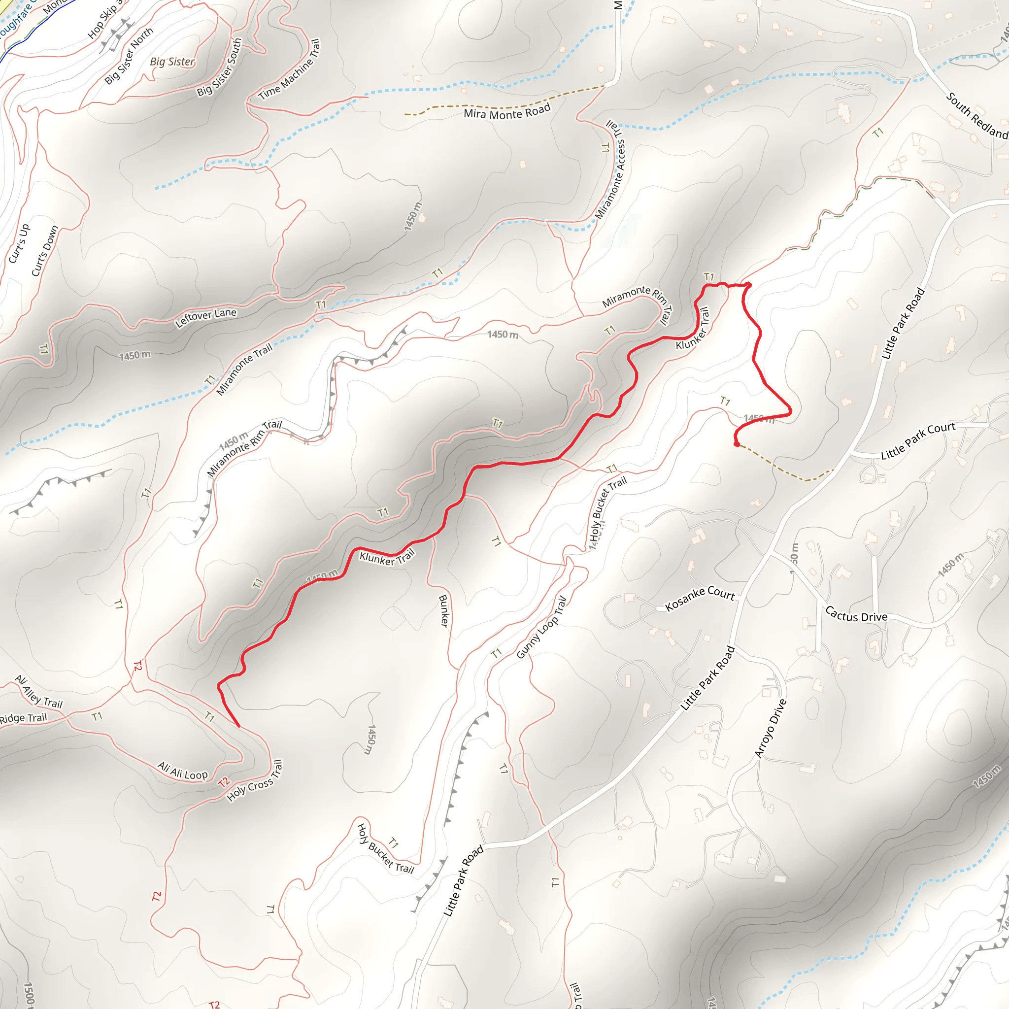 Clunker Trail mobile static map