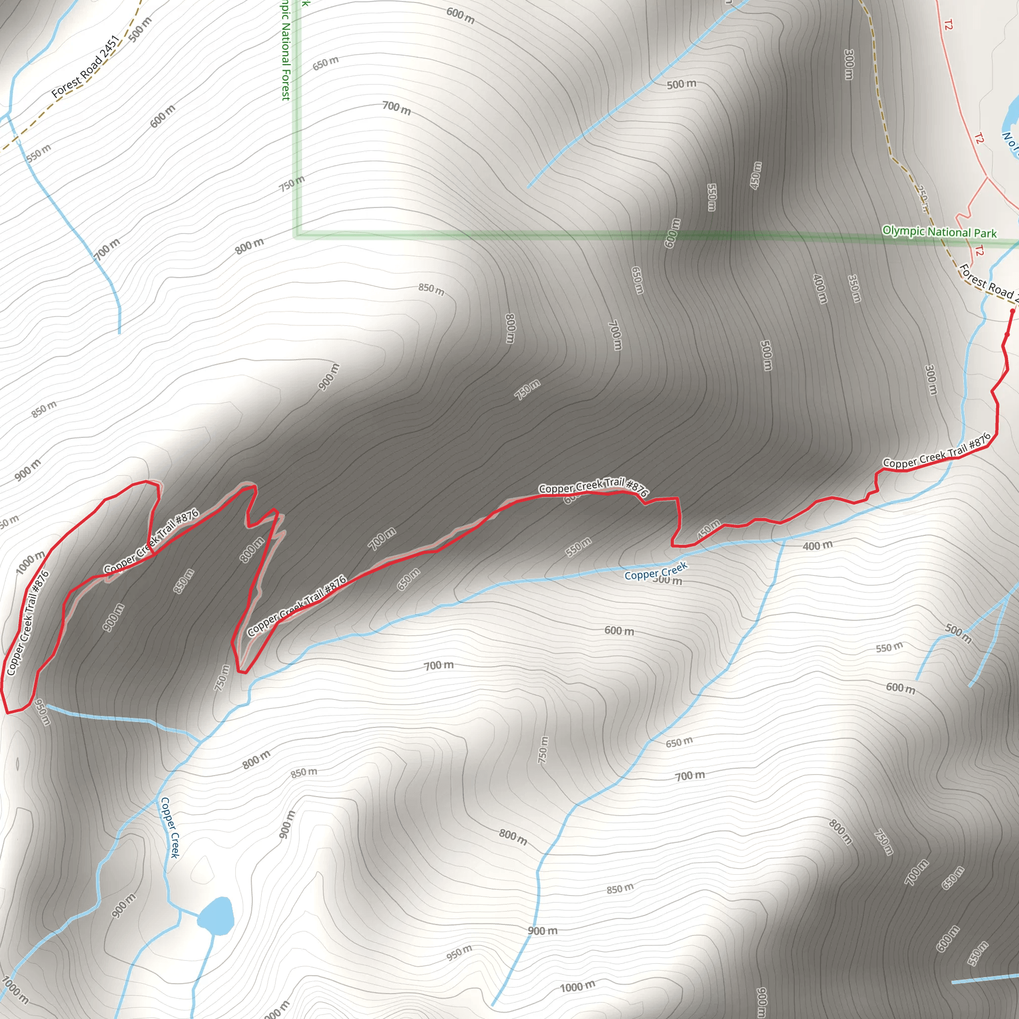 Copper Creek Trail mobile static map