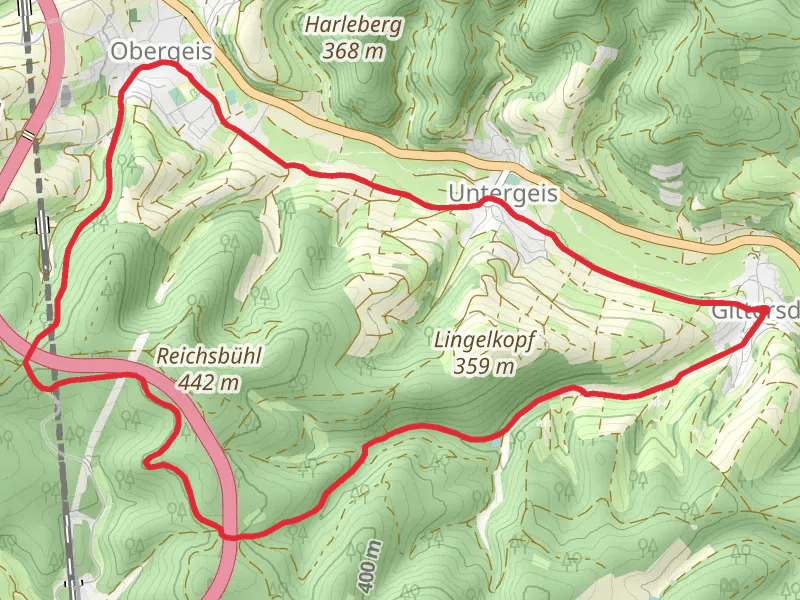 Gittersdorf to Obergeis Loop via Sandruck