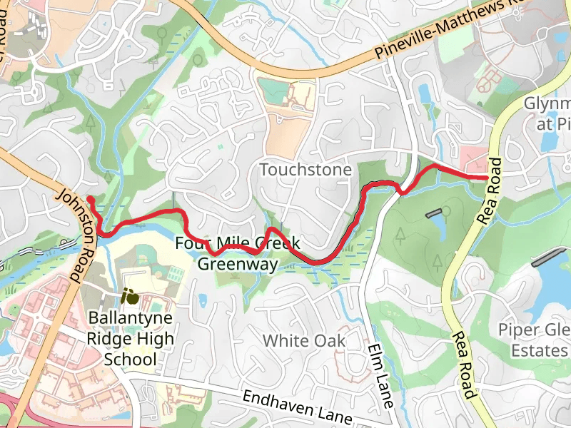 Four Mile Creek Greenway from Johnston Road