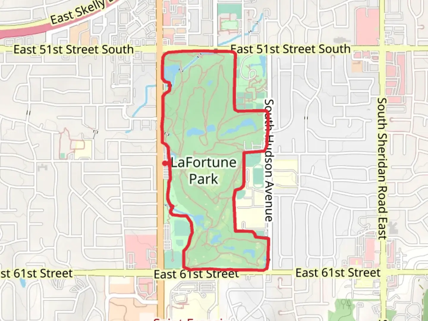 An image depicting the trail LaFortune Country Park Loop Trail and its surrounding area.