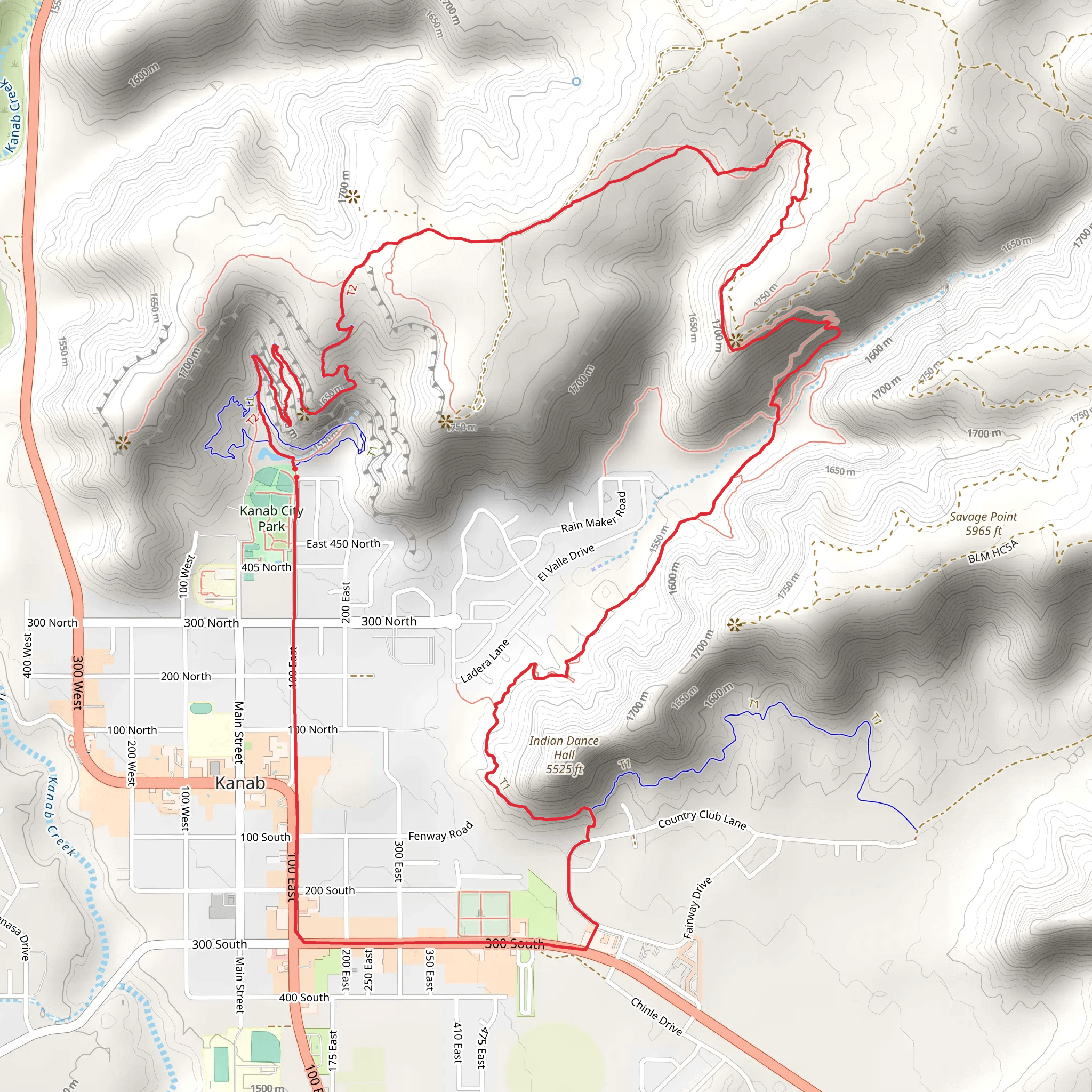 Cliffs Trail and Connector Trail mobile static map