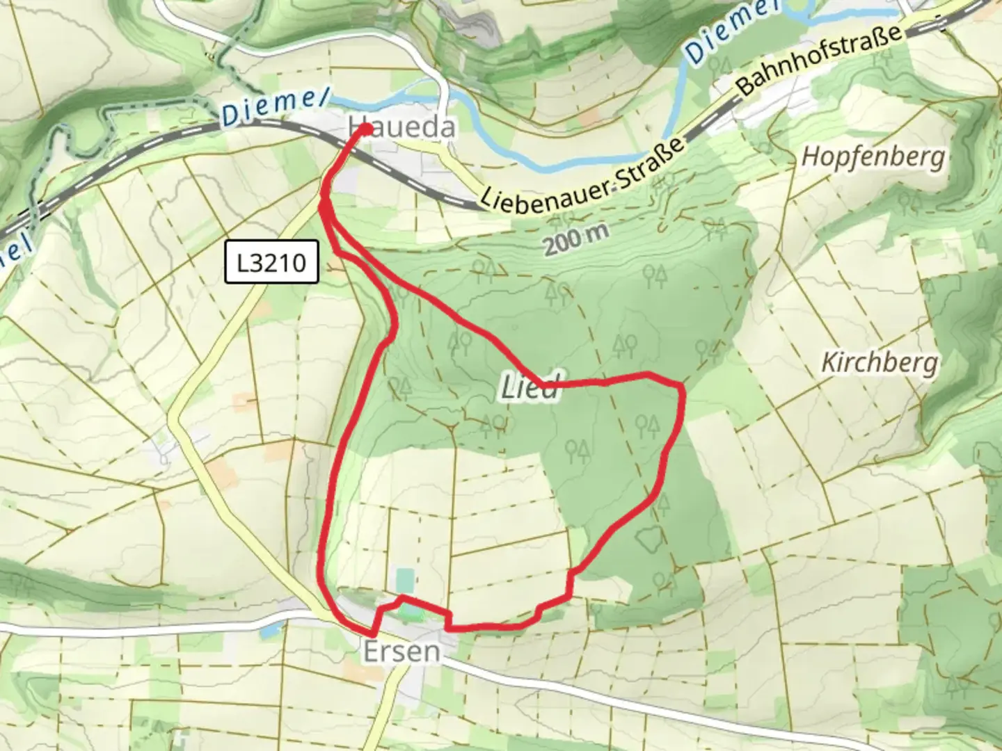 An image depicting the trail Haueda Loop and its surrounding area.