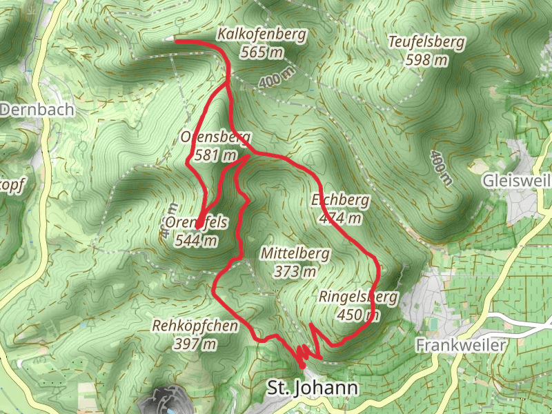 Orensfels, Neuscharfeneck and Ringelsberghutte Loop