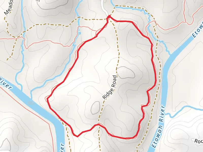 Loop along Etowah River from Johnson Trail