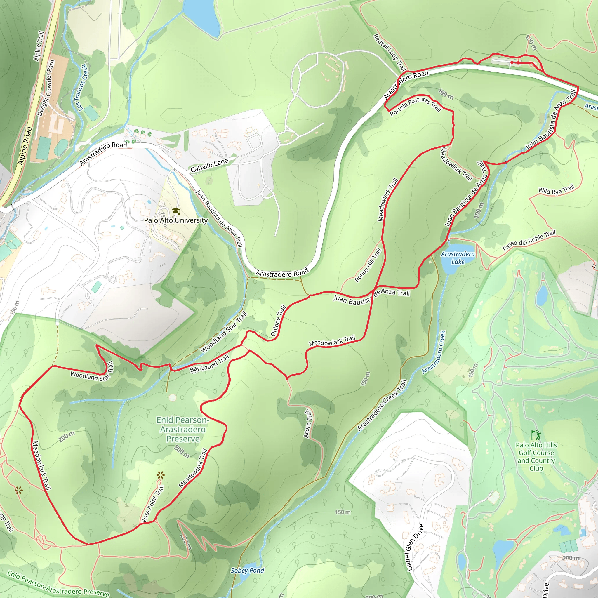 Meadowlark and Bay Laurel Loop mobile static map