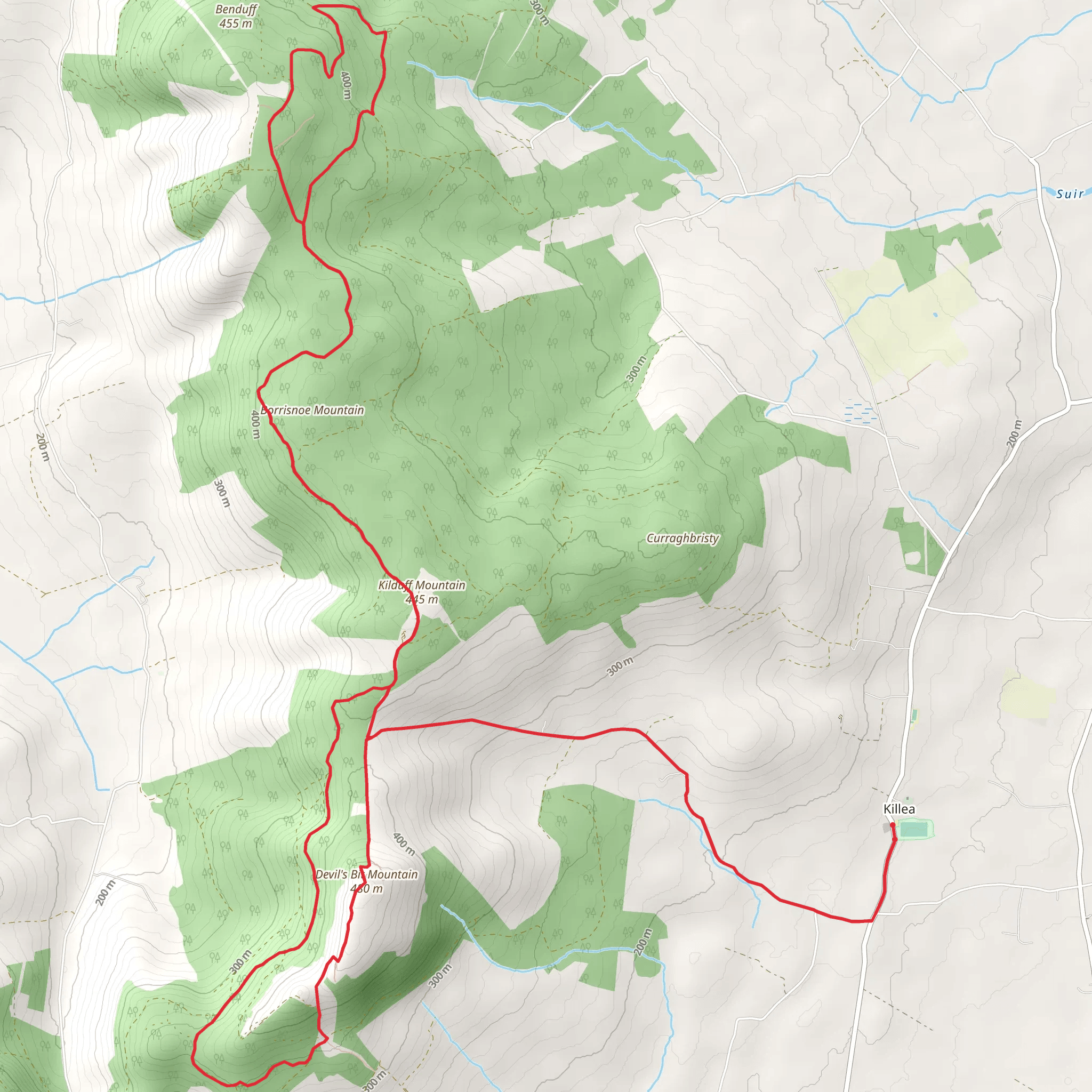 Devil's Bit, Kilduff and Cardens Folly mobile static map