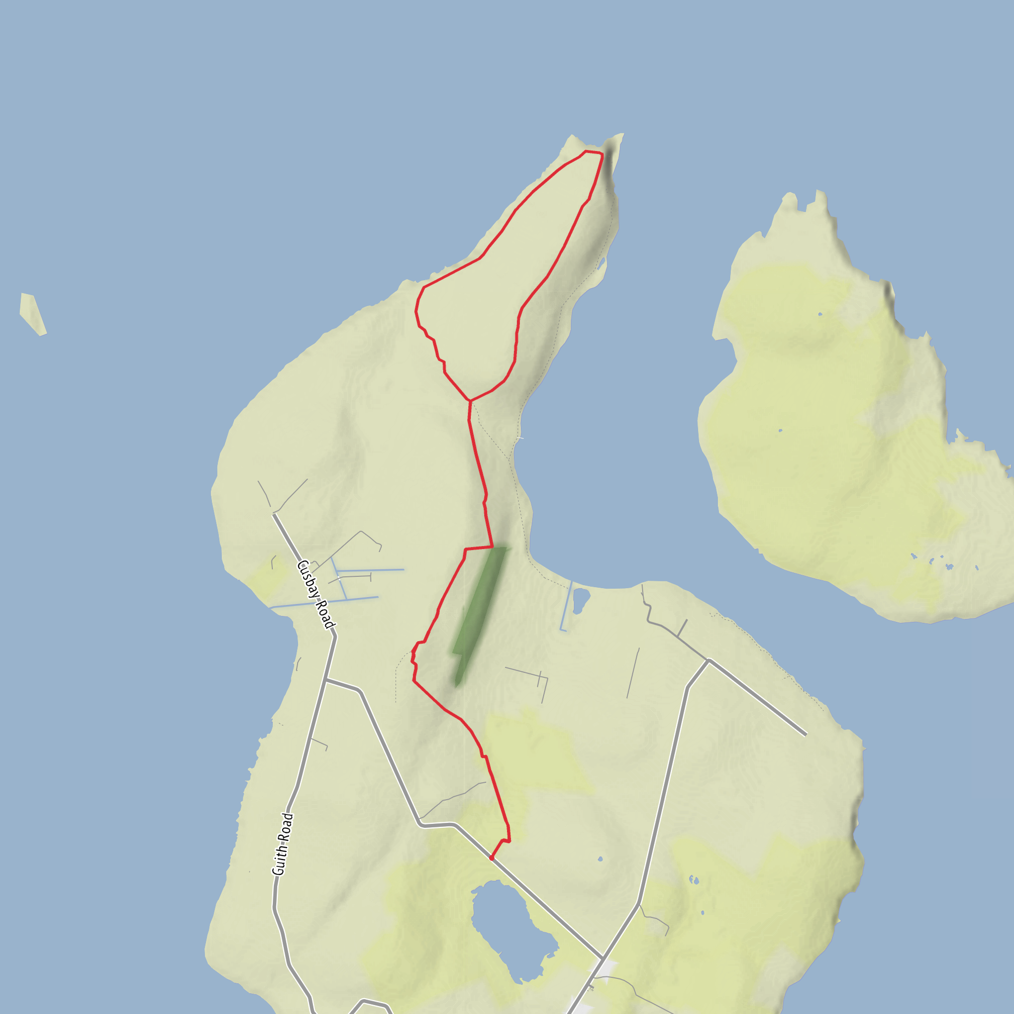 Vinquoy Hill and Noup Hill Loop mobile static map