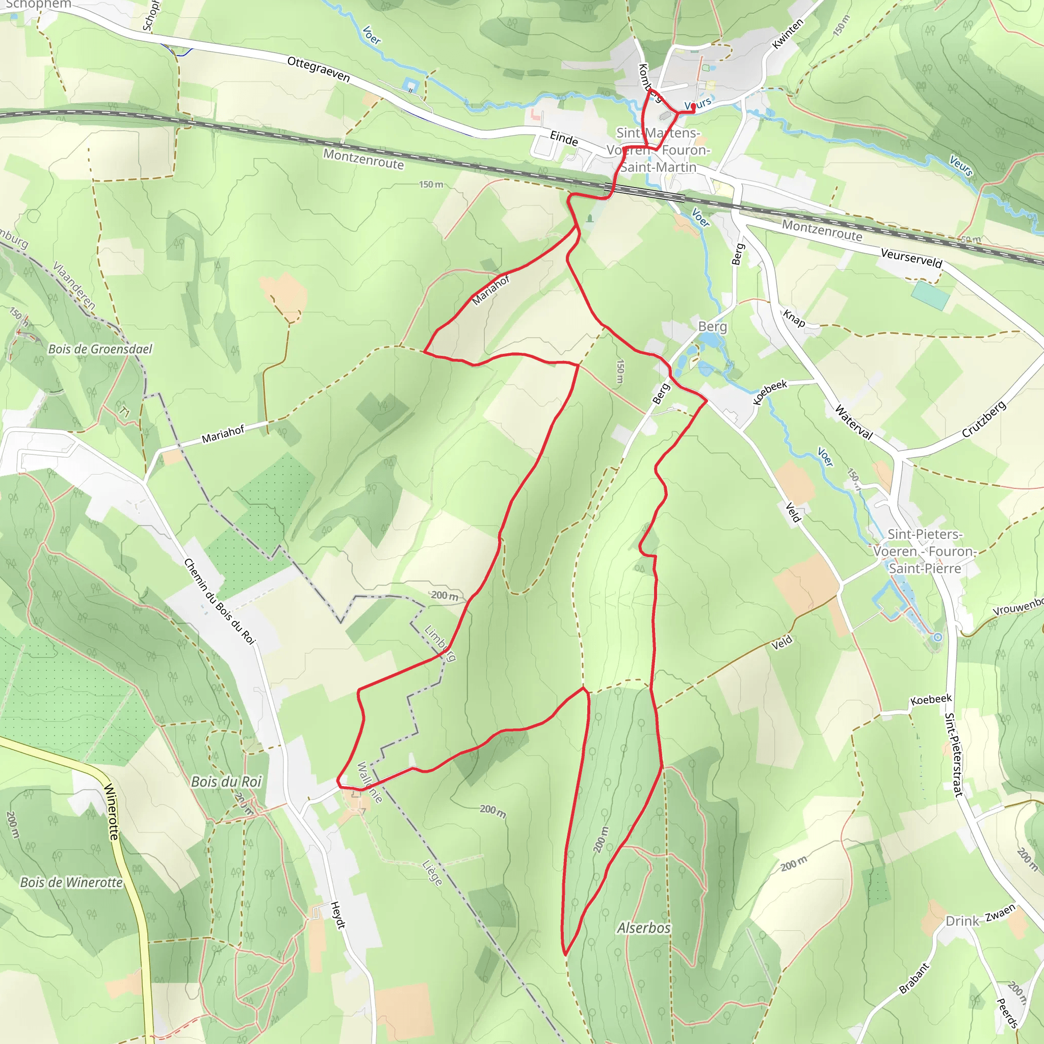 Mariahof and Alserbos Loop mobile static map