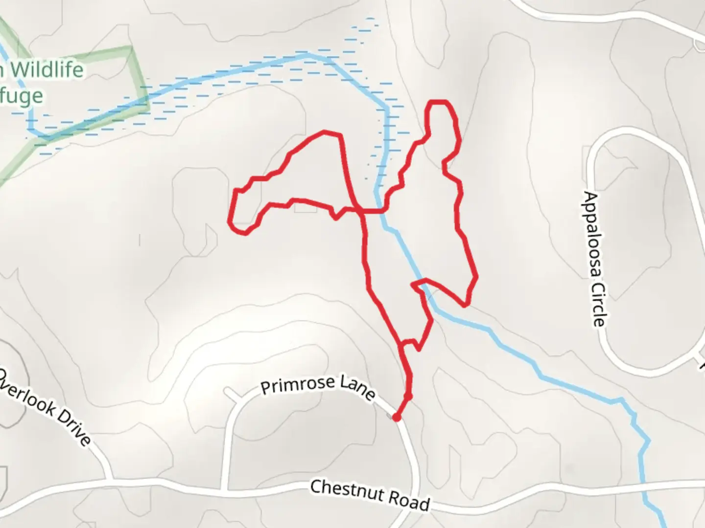 An image depicting the trail Primrose Lane Loop - North and its surrounding area.