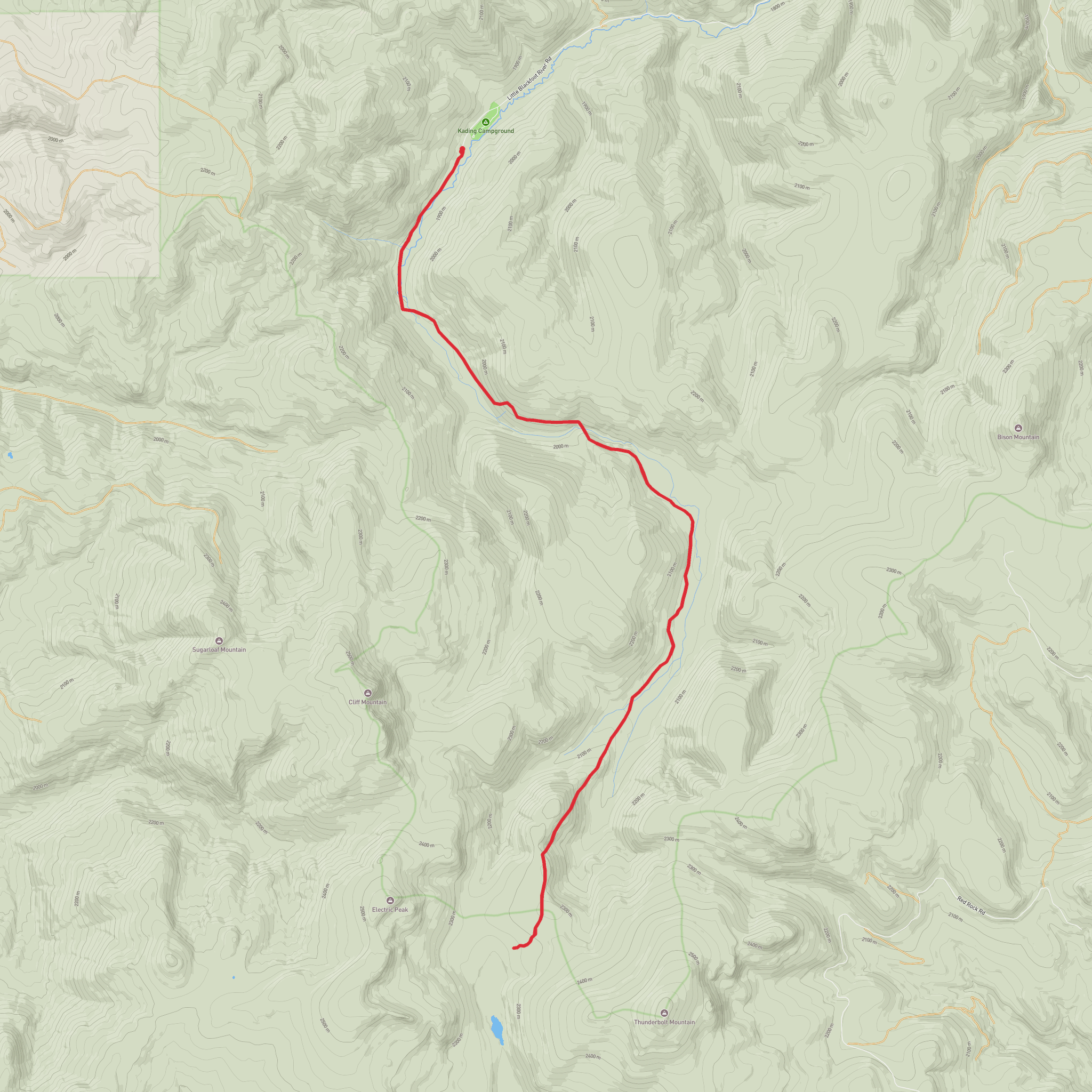 Blackfoot Meadows Trail mobile static map