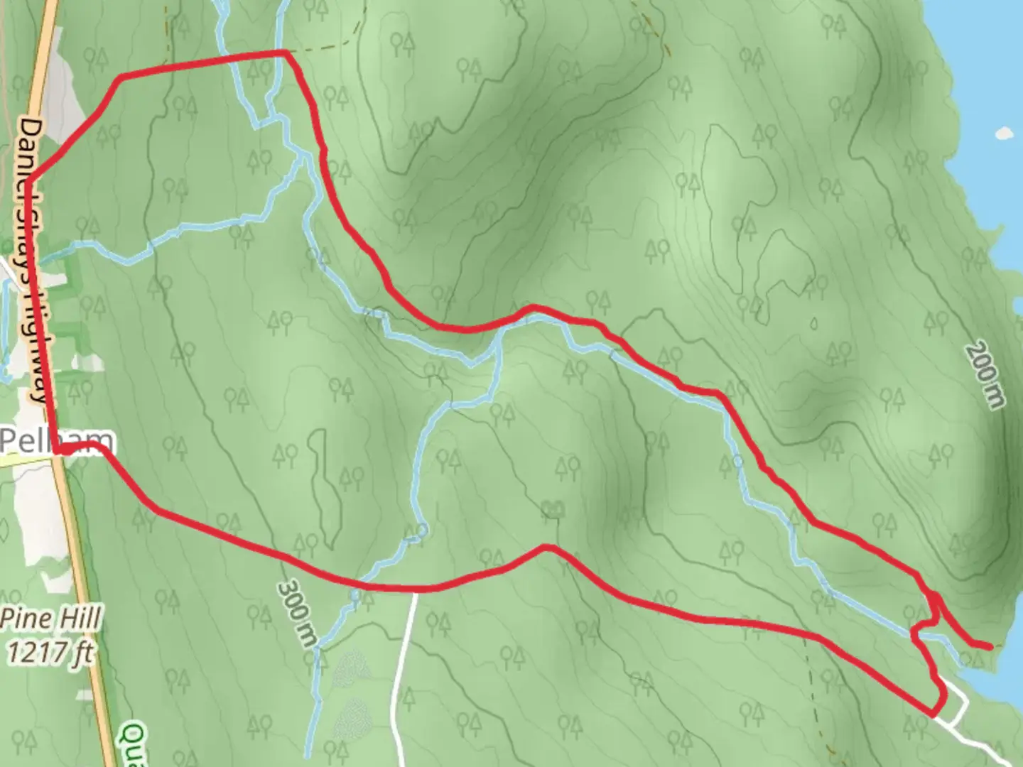 An image depicting the trail Purgee Brook Loop and its surrounding area.