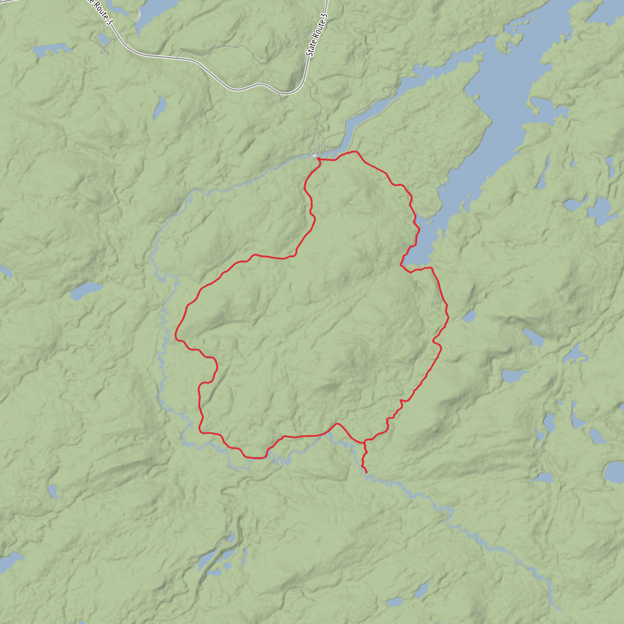 High Falls via Dead Creek Flow Trail and New Plains Trail mobile static map